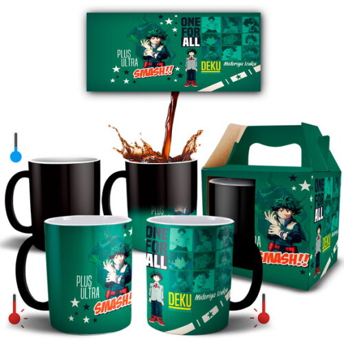 Caneca Mágica Personalizada Boku No Hero Deku One For All