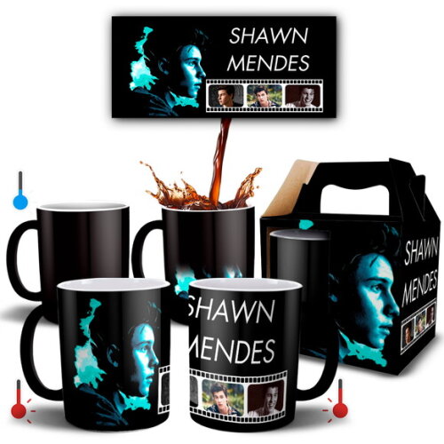 Caneca Mágica Personalizada Cantor Shawn Mendes -Mod 004