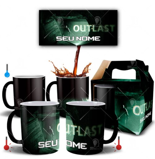 Caneca Mágica Personalizada Jogo Outlast Com Nome - Mod 001
