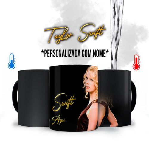 Caneca Mágica Personalizada Taylor Swift com Nome