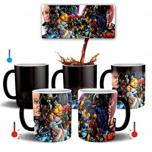 Caneca Mágica Personalizada X-men quadrnhos + Caixinha
