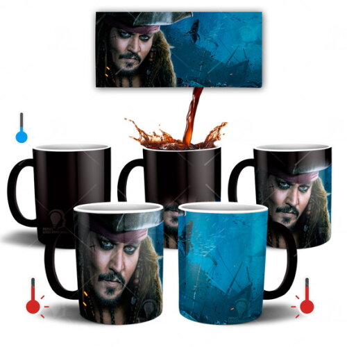 Caneca Mágica Piratas do Caribe Jack Sparrow