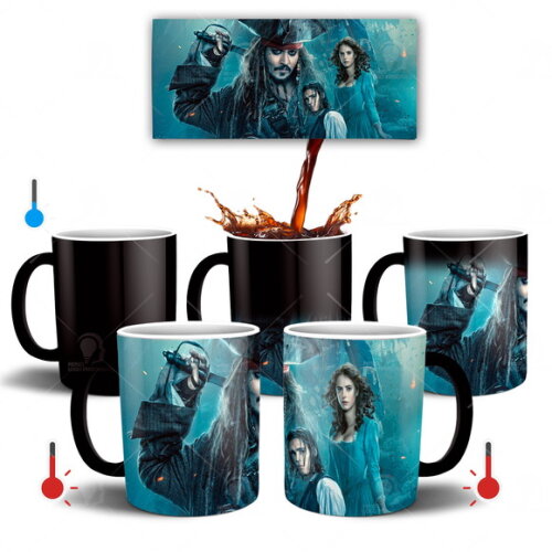 Caneca Mágica Piratas do Caribe Jack Sparrow Mod 004
