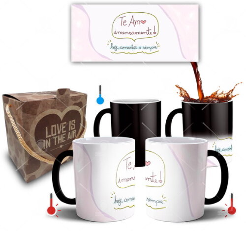 Caneca Mágica Presente de Namoro Casal Te Amo Imensamente
