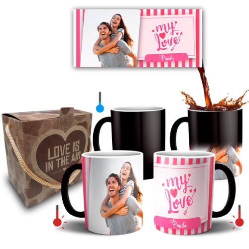 Caneca Mágica Presente de Namoro Noivos Casal - Mod 011