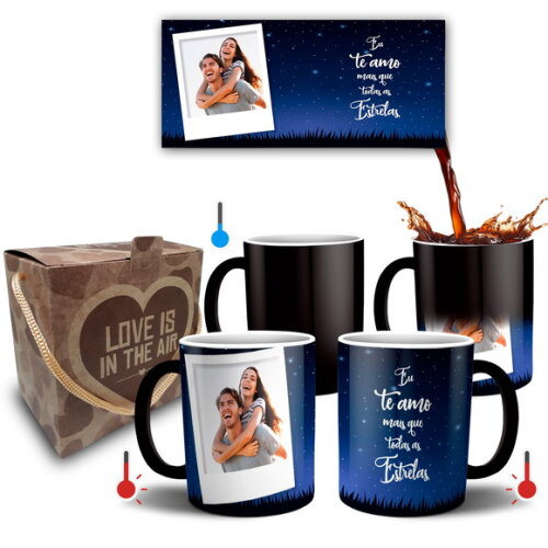 Caneca Mágica Presente de Namoro Noivos Casal - Mod 012