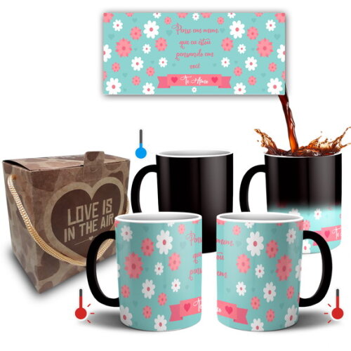 Caneca Mágica Presente de Namoro Noivos Casal - Mod 019