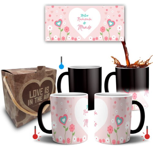 Caneca Mágica Presente de Namoro Noivos Casal - Mod 018