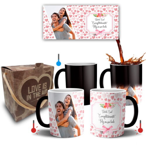 Caneca Mágica Presente de Namoro Noivos Casal - Mod 015
