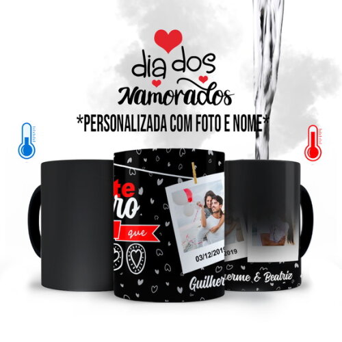 Caneca Mágica Presente Dia dos Namorados com Foto e Nome