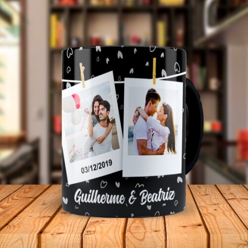 Caneca Mágica Presente Dia dos Namorados com Foto e Nome