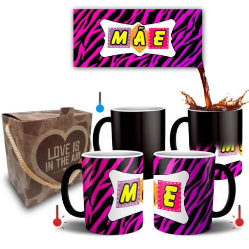 Caneca Mágica Presente Mãe + Caixa - Mod 043