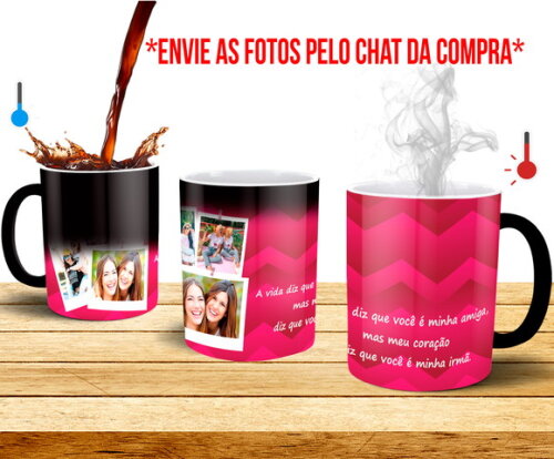 Caneca Mágica Presente Melhor Amiga Amizade com Fotos