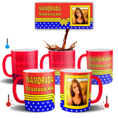 Caneca Mágica Presente Namorada Maravilha com Foto