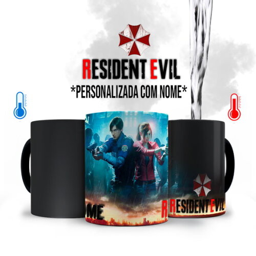Caneca Mágica Resident Evil + Kit Personalizado com Nome