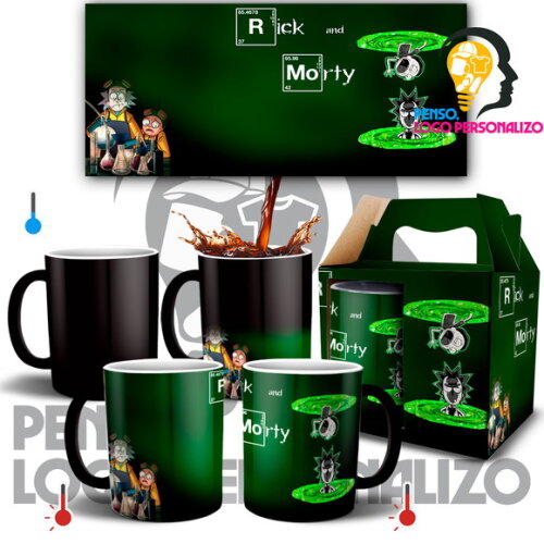 Caneca Mágica Rick E Morty personalizada + caixinha Mod 06