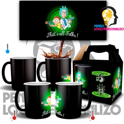 Caneca Mágica Rick E Morty personalizada + caixinha Mod003