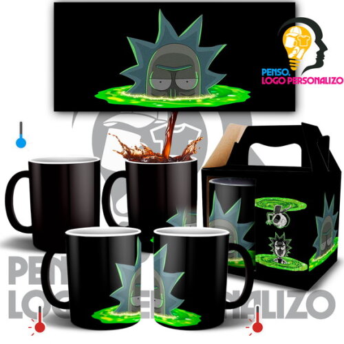 Caneca Mágica Rick E Morty personalizada + caixinha Mod004