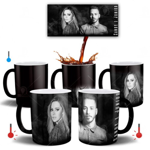 Caneca Mágica Sandy e Junior Personalizada