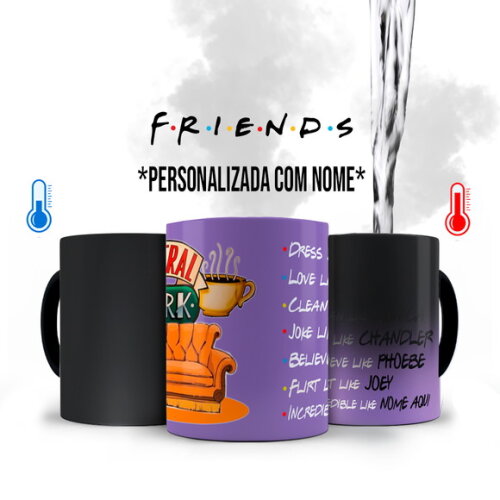 Caneca Mágica Série Friends Central Perk com Nome