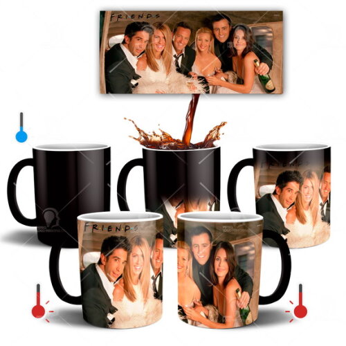 Caneca Mágica Série Friends com Nome Personalizado