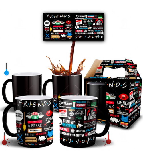 Caneca Mágica Série Friends com Nome Personalizado