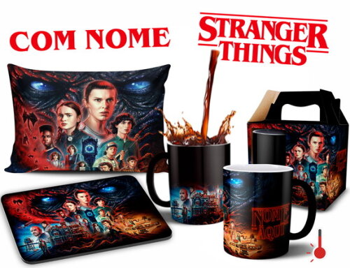 Caneca Mágica Série Stranger Things 4 temporada com Nome