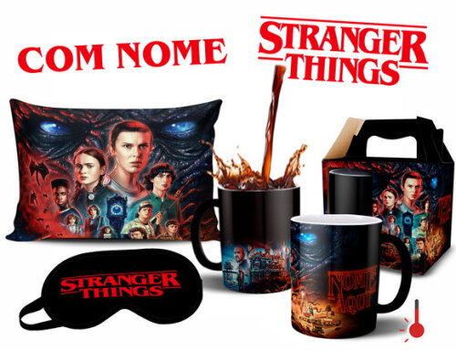 Caneca Mágica Série Stranger Things 4 temporada com seu Nome
