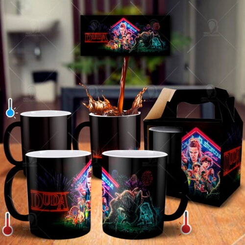 Caneca Mágica Série Stranger Things Personalize com seu Nome