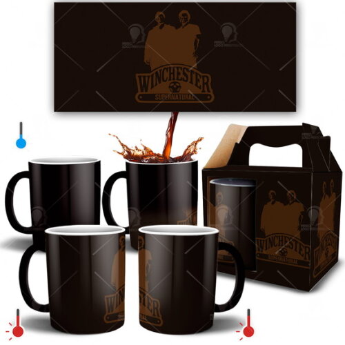 Caneca Mágica Série Supernatural + Caixinha personalizada