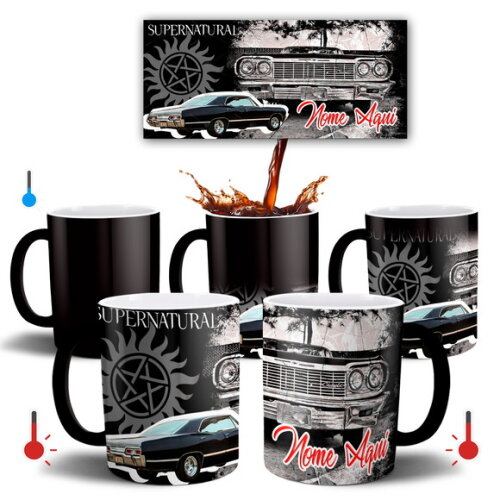 Caneca Mágica Série Supernatural Cadillac com nome