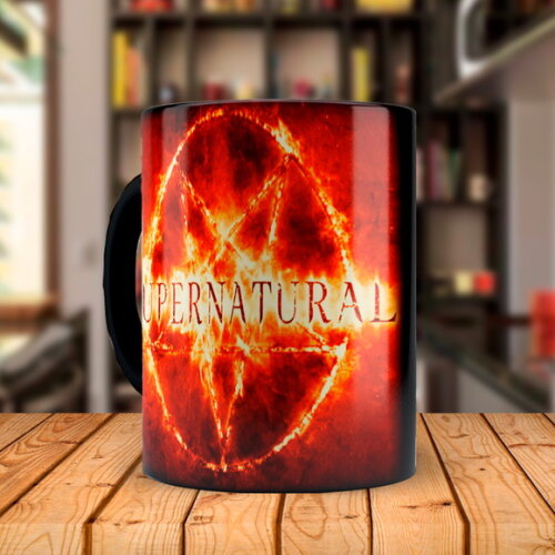 Caneca Mágica Série Supernatural Símbolo com Nome