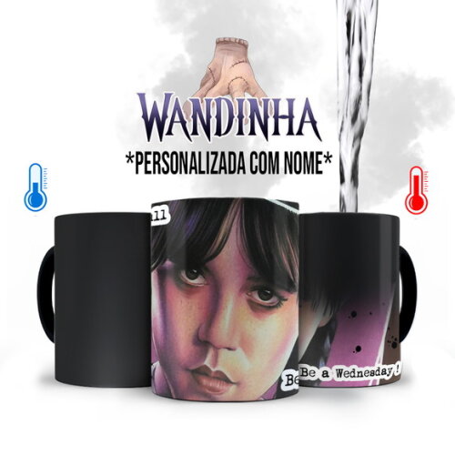 Caneca Mágica Série Wandinha com Nome