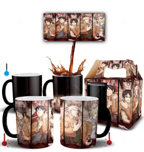 Caneca Mágica Shingeki no Kyojin Attack on titans -Md 01