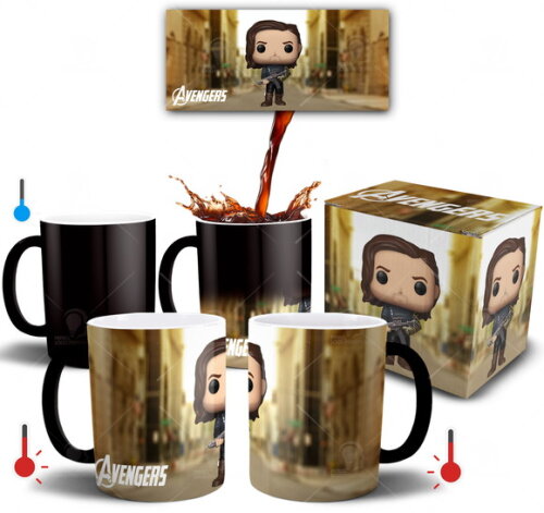 Caneca Mágica Soldado Invernal Vingadores Funko + Caixinha