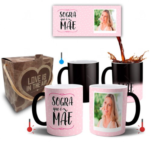 Caneca Mágica Sogra que é Mães com Foto + Caixinha