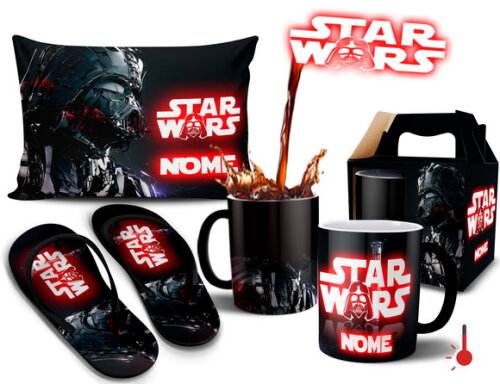 Caneca Mágica Star Wars + Kit Darth Vader Nome Personalizado