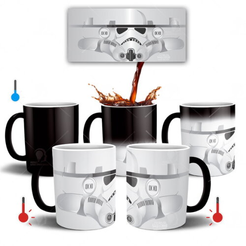 Caneca Mágica Star Wars Capacete Stormtrooper + Caixinha
