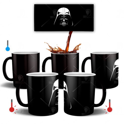 Caneca Mágica Star Wars Darth Vader + Caixinha Mod 001
