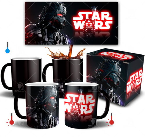 Caneca Mágica Star Wars Darth Vader + Caixa personalizada