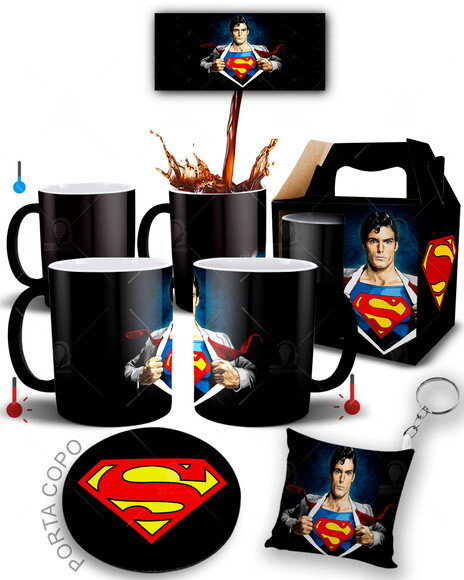 Caneca Mágica Superman + Kit Personalizado