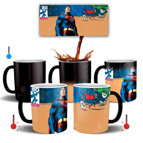 Caneca Mágica Superman Quadrinhos + Caixinha - Mod 001
