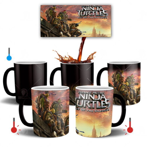 Caneca Mágica Tartarugas Ninja + Caixinha - Mod 002
