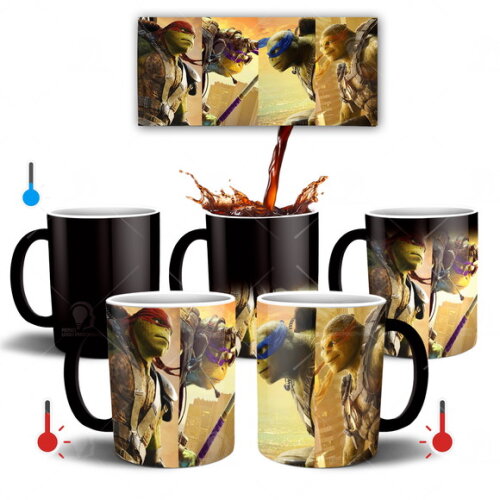 Caneca Mágica Tartarugas Ninja + Caixinha - Mod 003