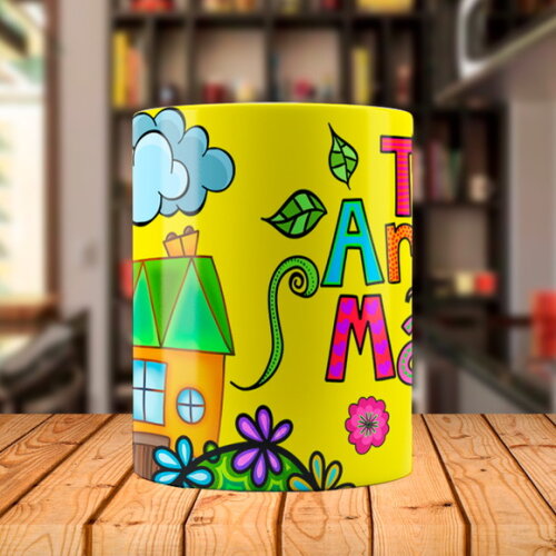 Caneca Mágica Te Amo Mãe com Nome Personalizado