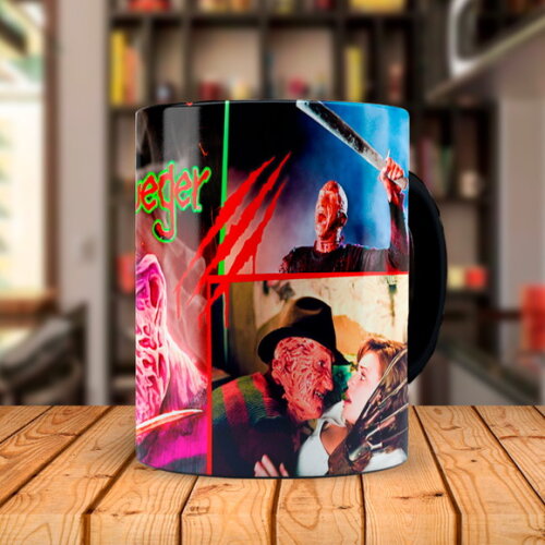 Caneca Mágica Terror Freddy krueger Hora do Pesadelo + Nome