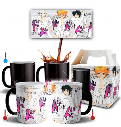 Caneca Mágica the promised neverland + Caixinha - Mod 007
