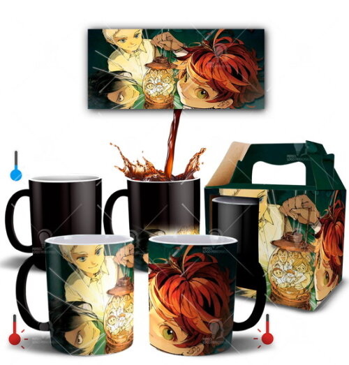 Caneca Mágica the promised neverland + Caixinha - Mod 005