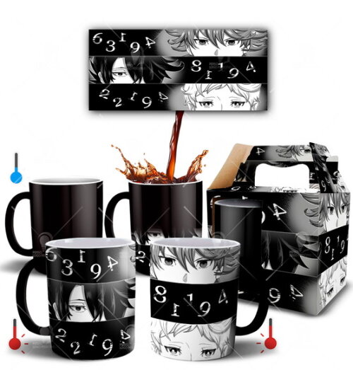 Caneca Mágica the promised neverland + Caixinha - Mod 002