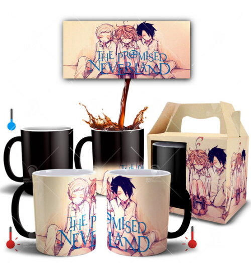 Caneca Mágica the promised neverland + Caixinha - Mod 010